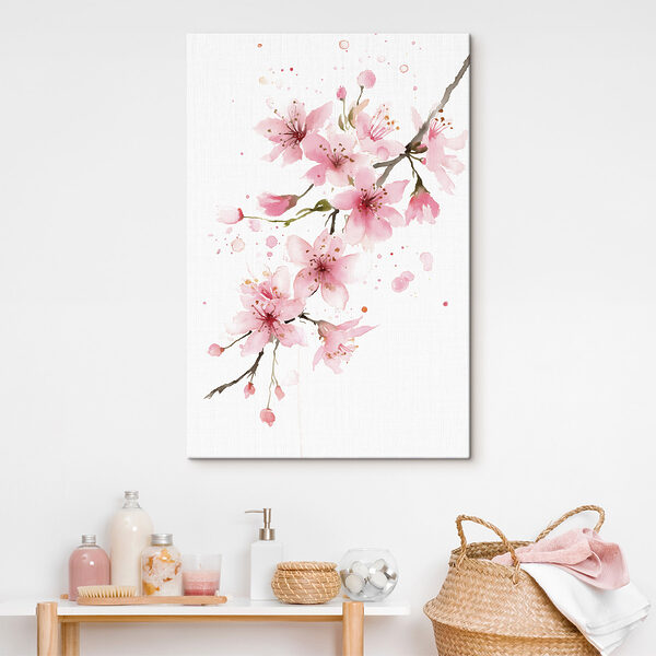 Quadri Quadri Acquerello raffigurante fiori rosa (COD: s48522)