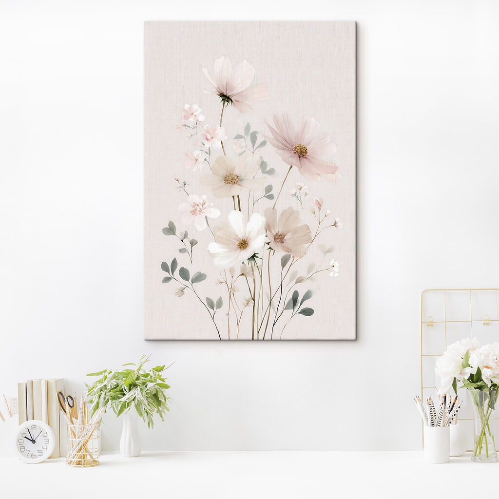 Delicate blooms in soft pastel hues