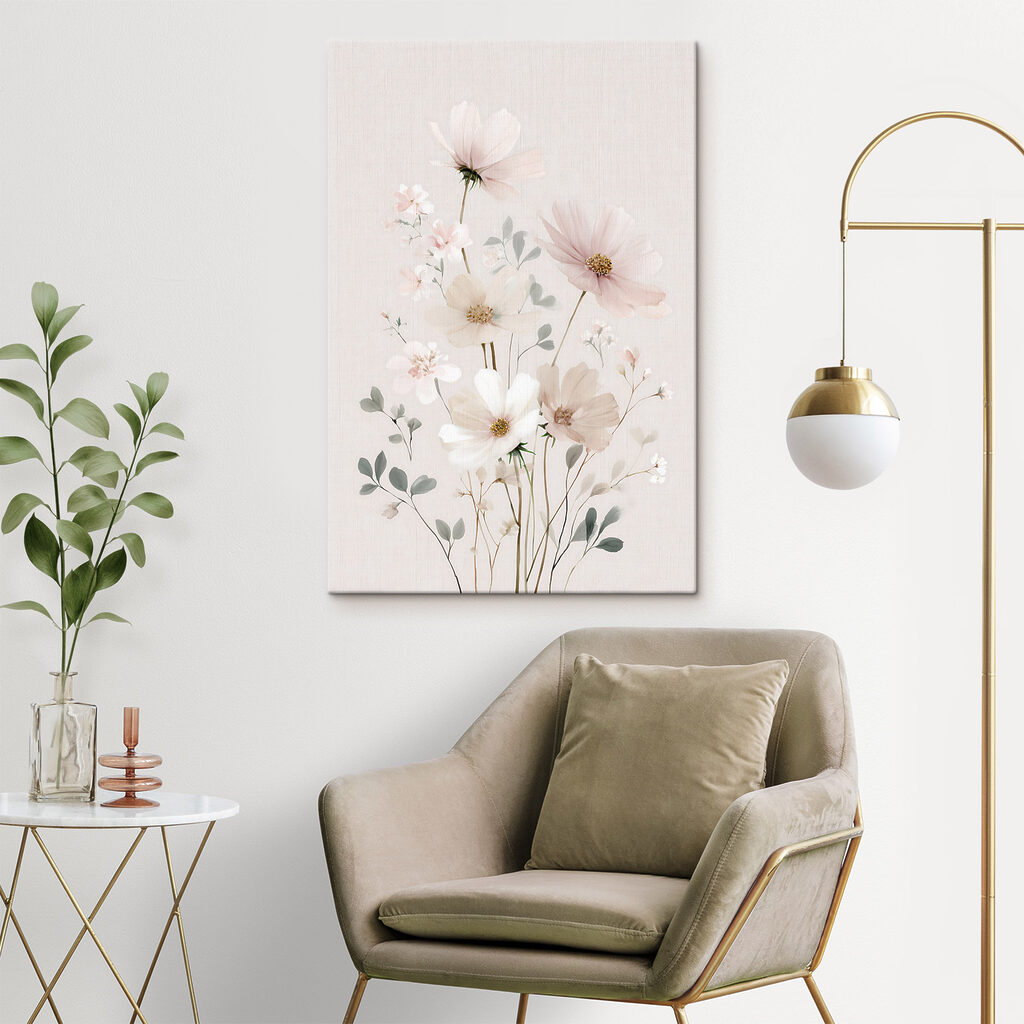 Delicate blooms in soft pastel hues
