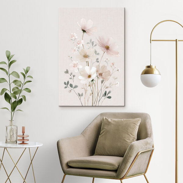 Delicate blooms in soft pastel hues