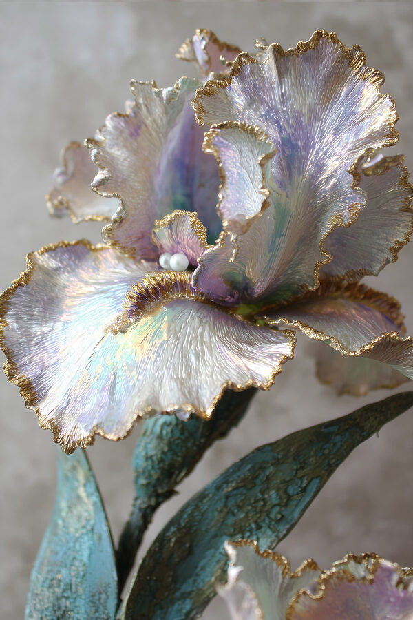 Elegant flower sculpture with soft hues