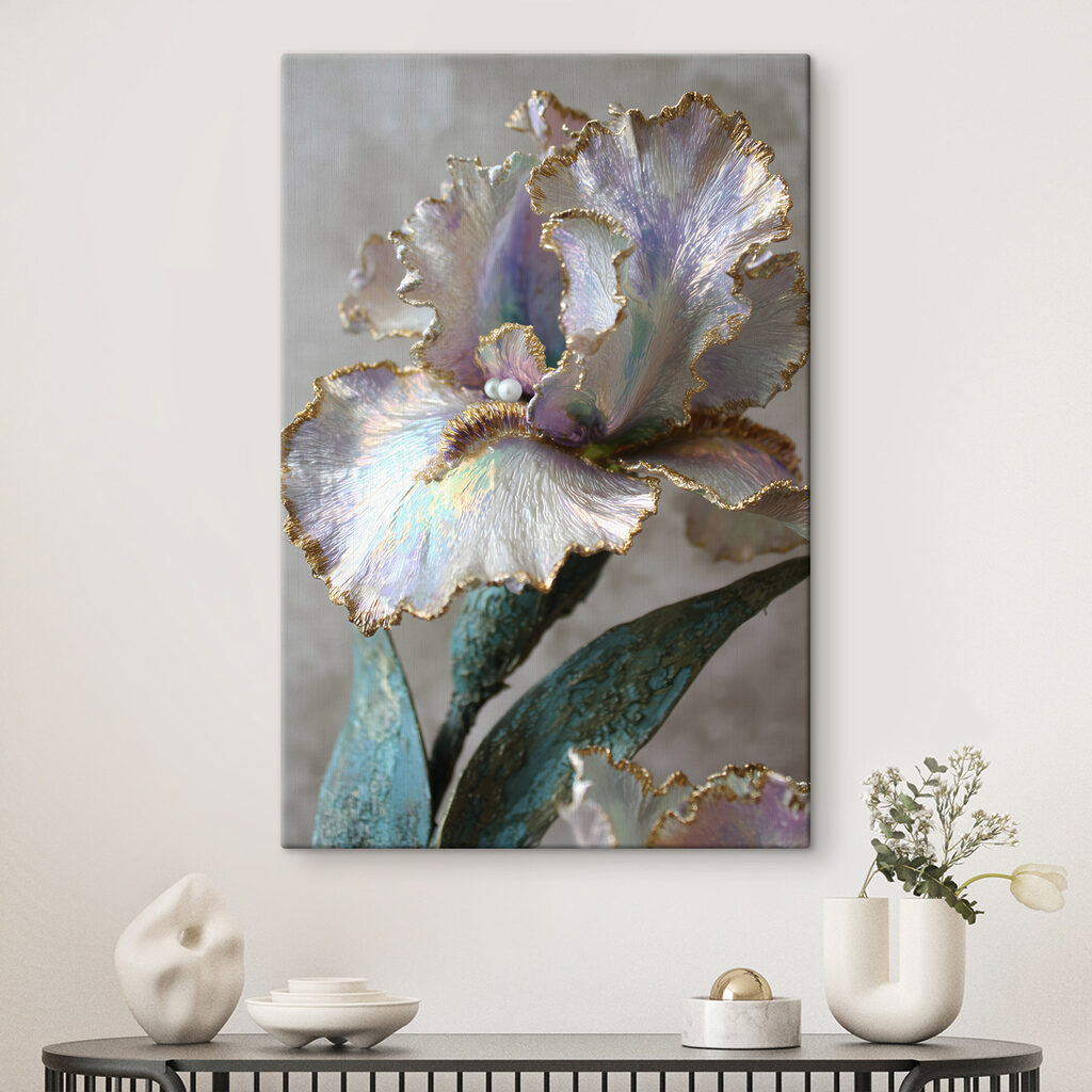 Elegant flower sculpture with soft hues