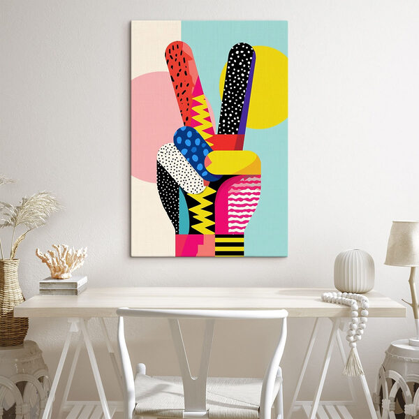 Hand with different colored shapes