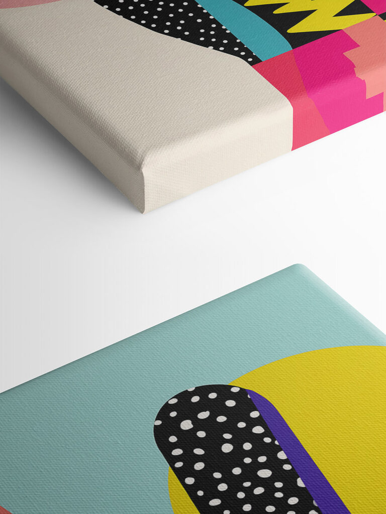 Hand with different colored shapes