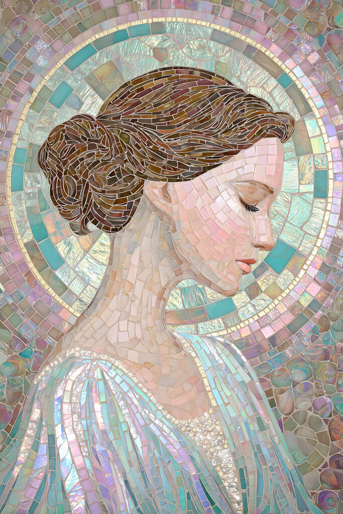 Mosaico raffigurante una donna