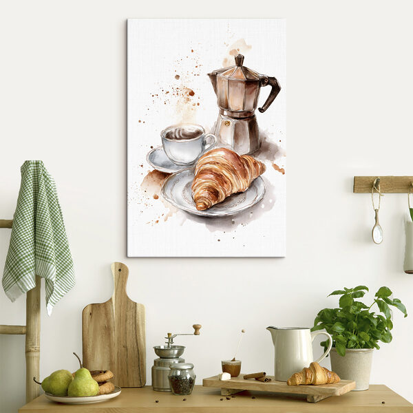 Quadri Un croissant e una tazza di caffè (COD: s48555) Quadri Quadri Un croissant e una tazza di caffè (COD: s48555)