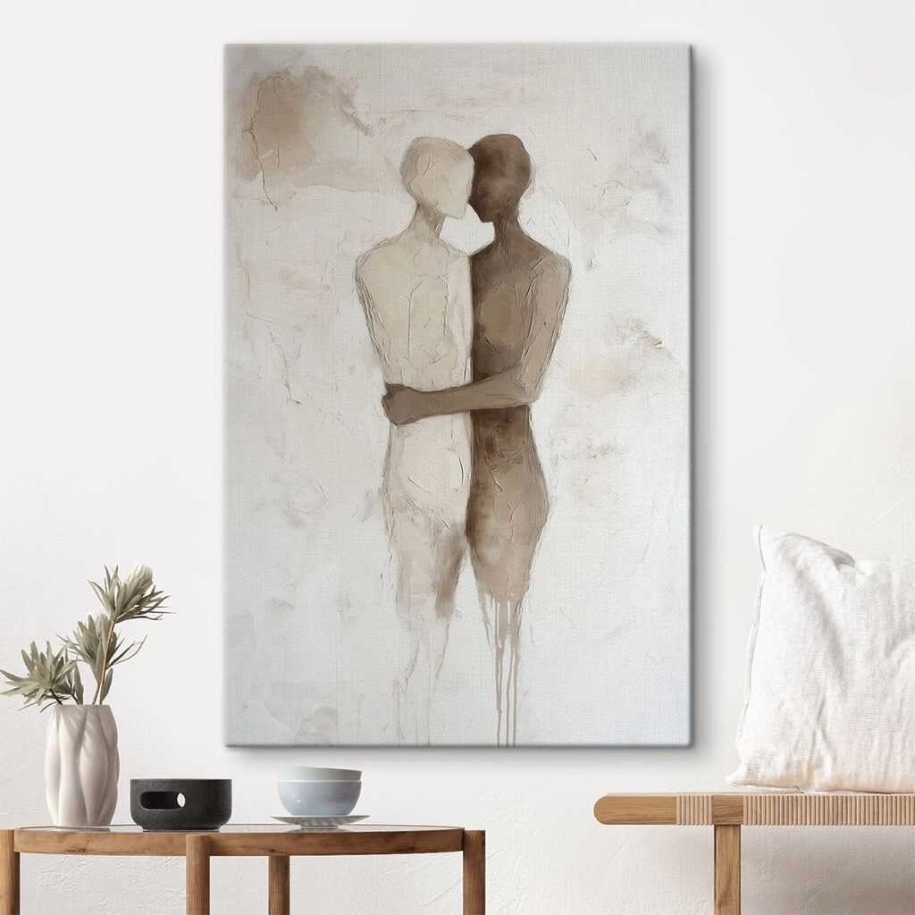 Drawing of two people hugging Drawing of two people hugging