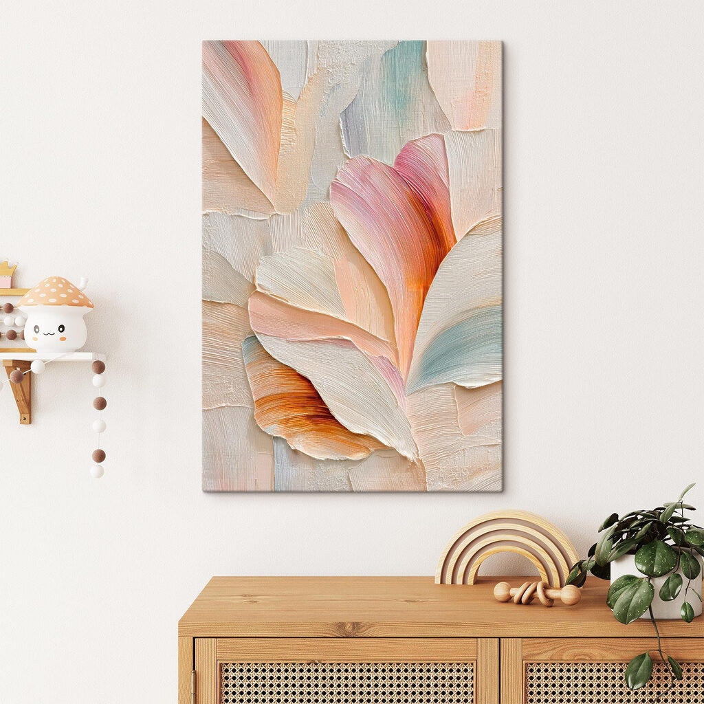 - Tonalità tenui di petali astratti