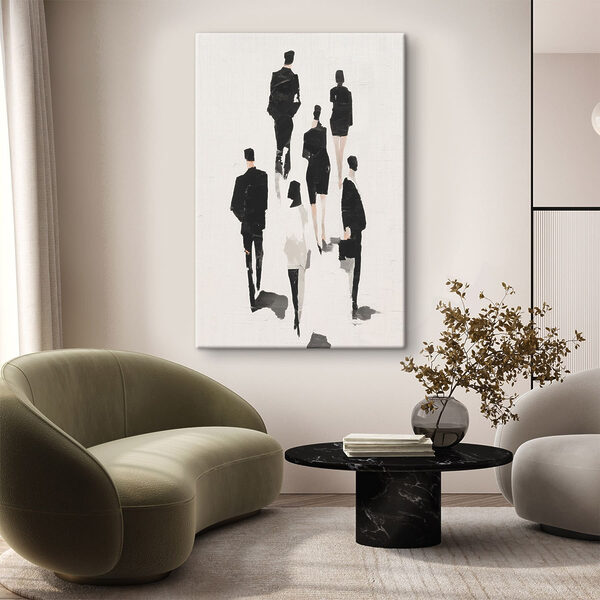 Quadri Gruppo di persone in bianco e nero (COD: s48667) Quadri Quadri Gruppo di persone in bianco e nero (COD: s48667)