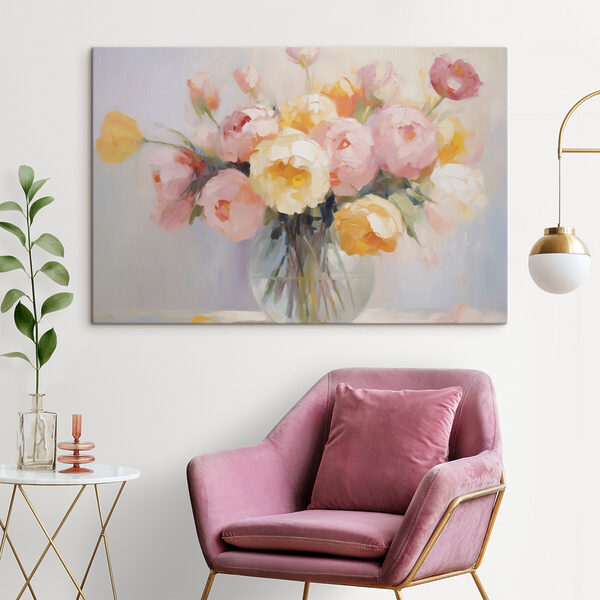 Quadri Quadri Dipinto raffigurante dei fiori in un vaso (COD: s48592)