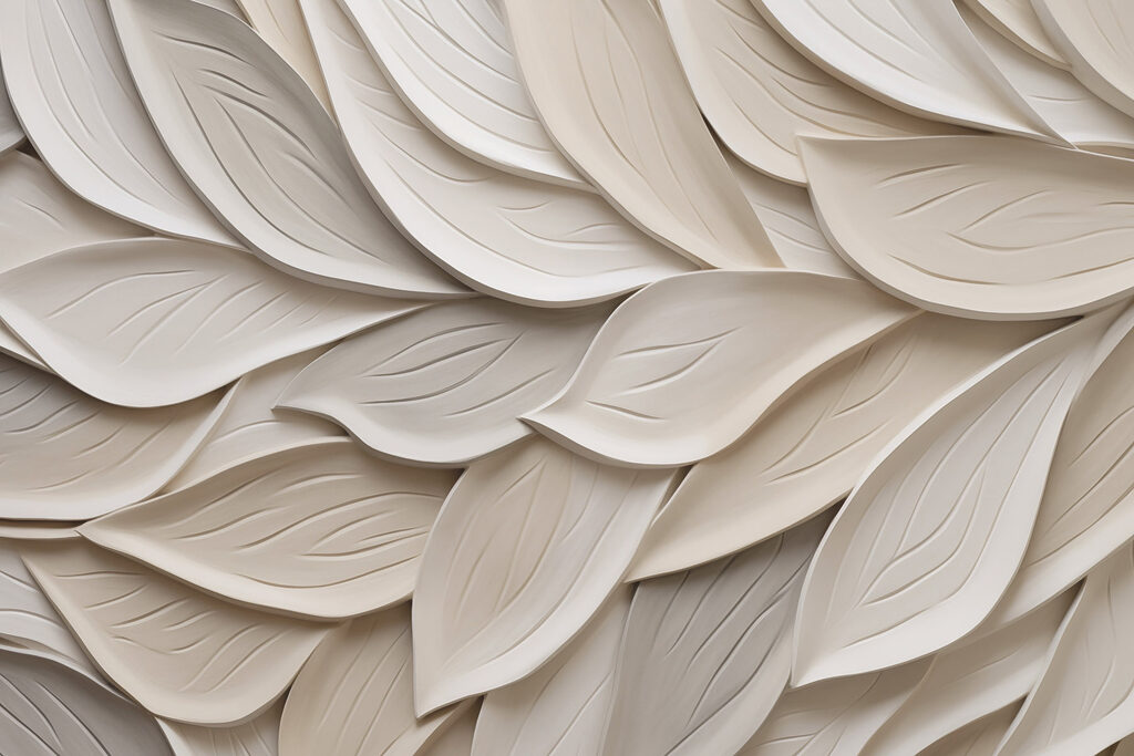Intricate layers of stylized leaves