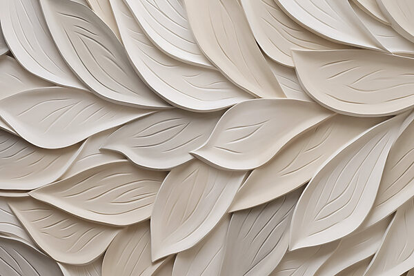 Intricate layers of stylized leaves
