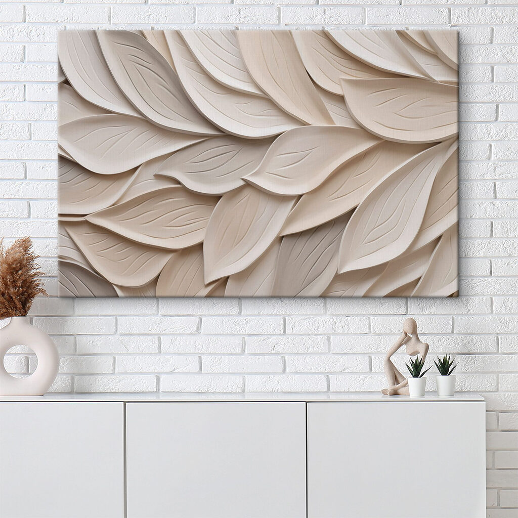 Intricate layers of stylized leaves