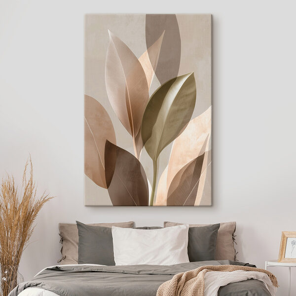 Soft leaves in gentle hues