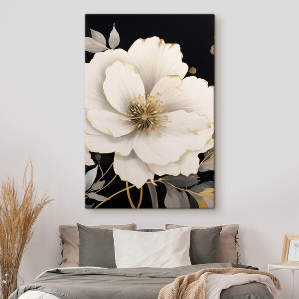 Quadri Quadri Bellissimo fiore su sfondo scuro (COD: s48633)