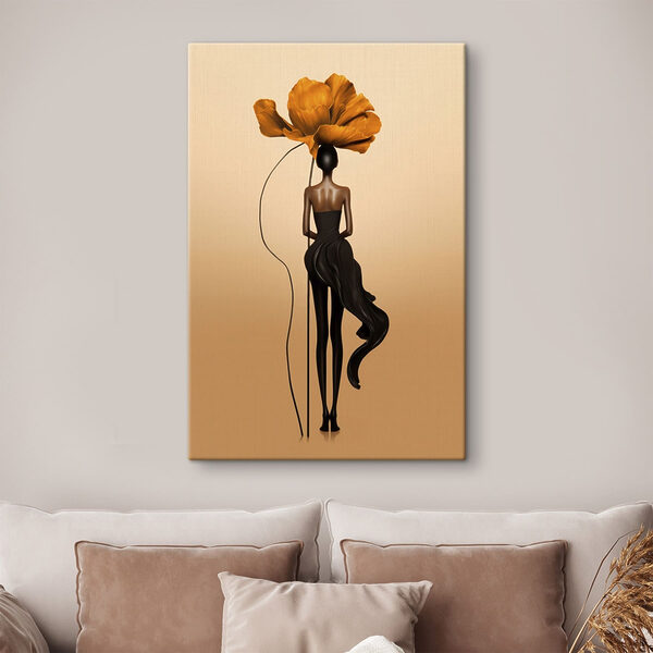 Quadri Quadri Statua di una donna con un fiore sulla testa (COD: s48618)