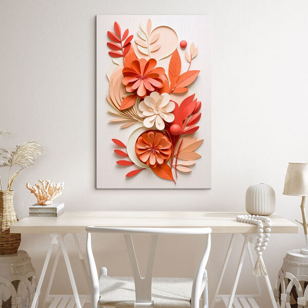 Quadri Quadri Fiori e foglie di carta (COD: s48600)