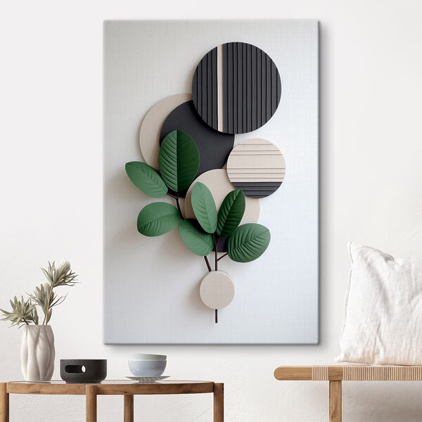 Quadri Quadri Decorazione da parete con una pianta e delle foglie (COD: s48603)