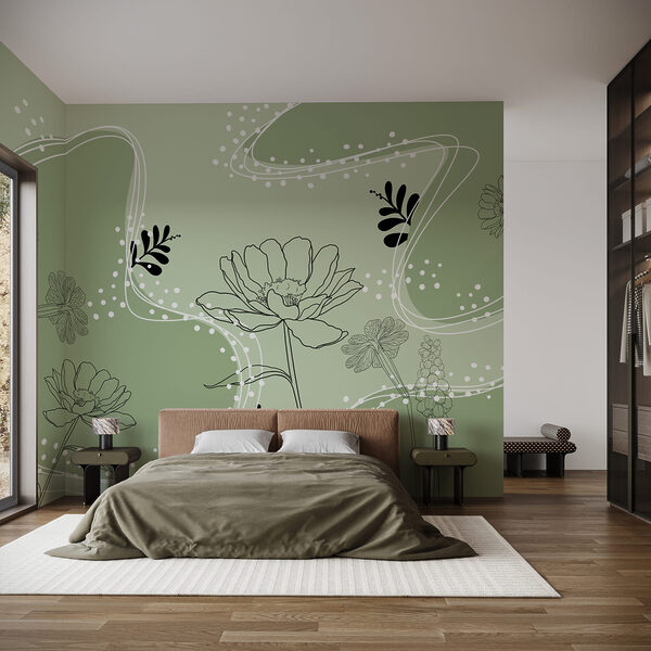 Disegno di fiori e foglie