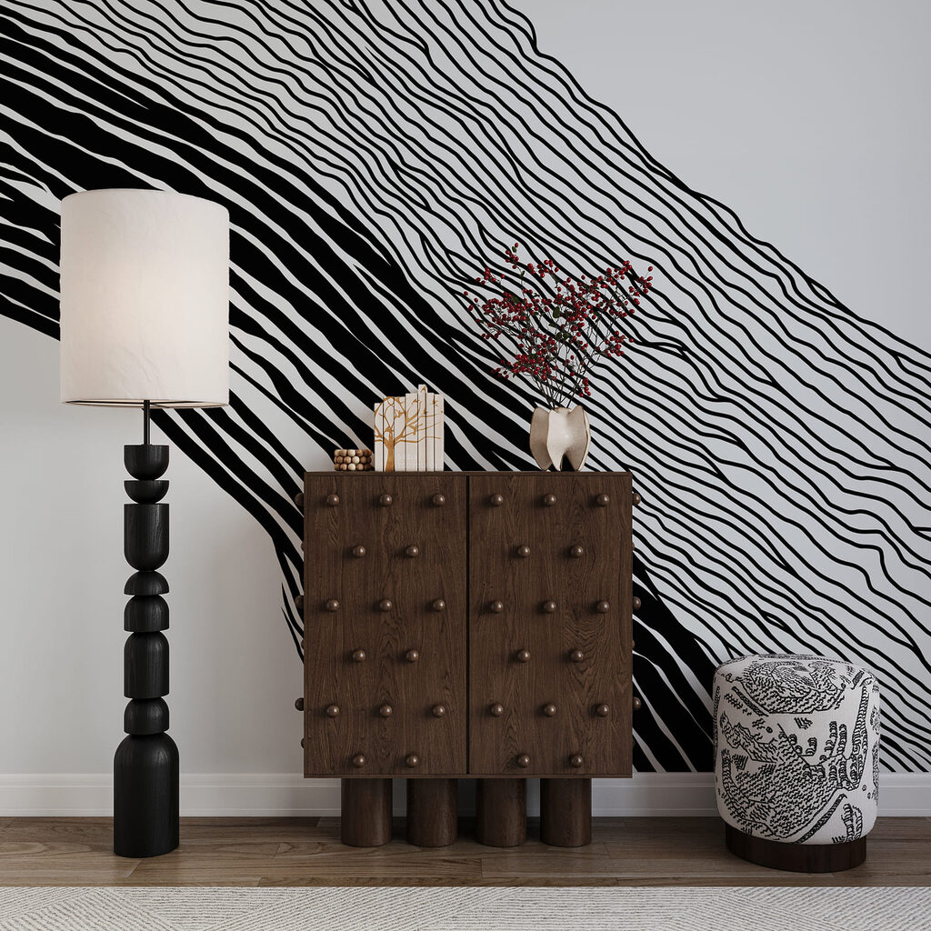 Immagine in bianco e nero di linee Immagine in bianco e nero di linee