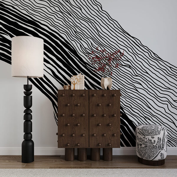 Immagine in bianco e nero di linee Immagine in bianco e nero di linee