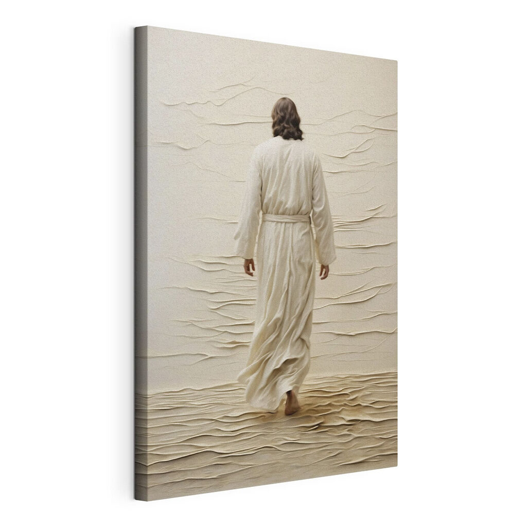Man in a robe walking Man in a robe walking