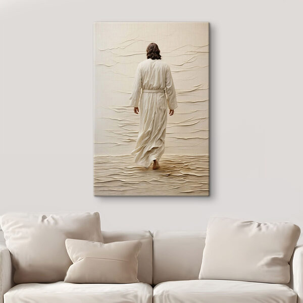Man in a robe walking Man in a robe walking