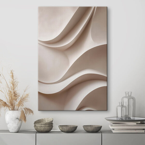 White wall with wavy lines White wall with wavy lines