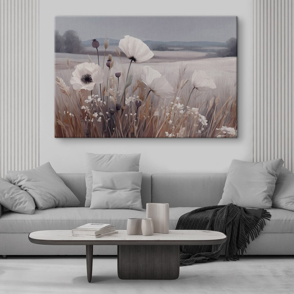 Soft blooms in a serene landscape
