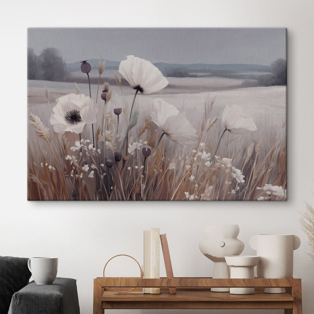 Soft blooms in a serene landscape