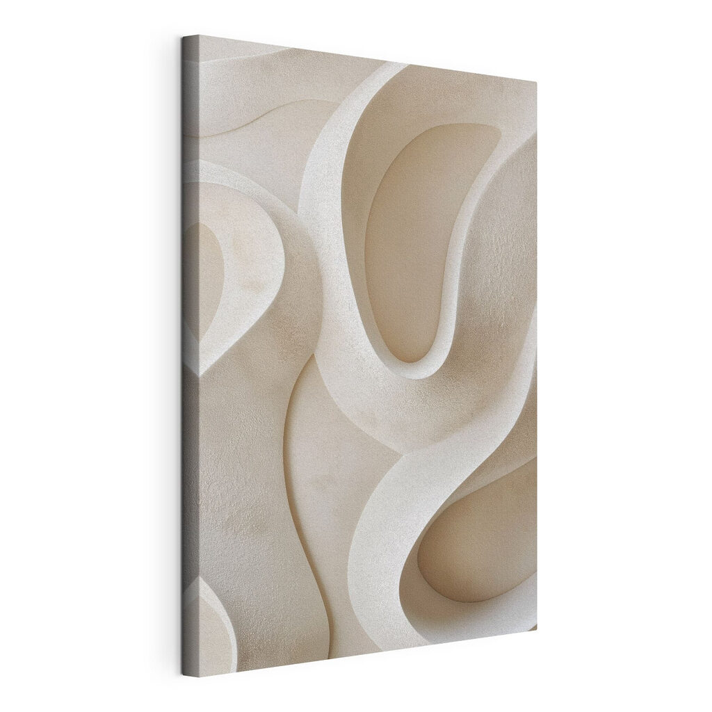 White wall with curved lines