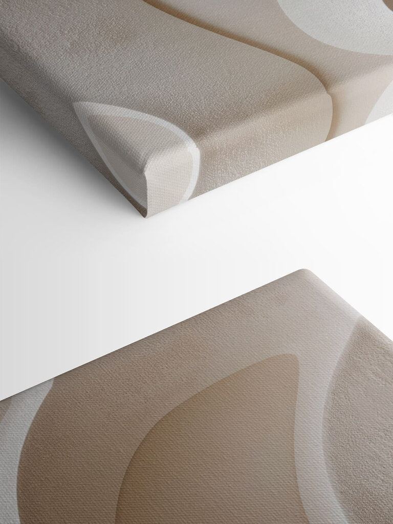 White wall with curved lines