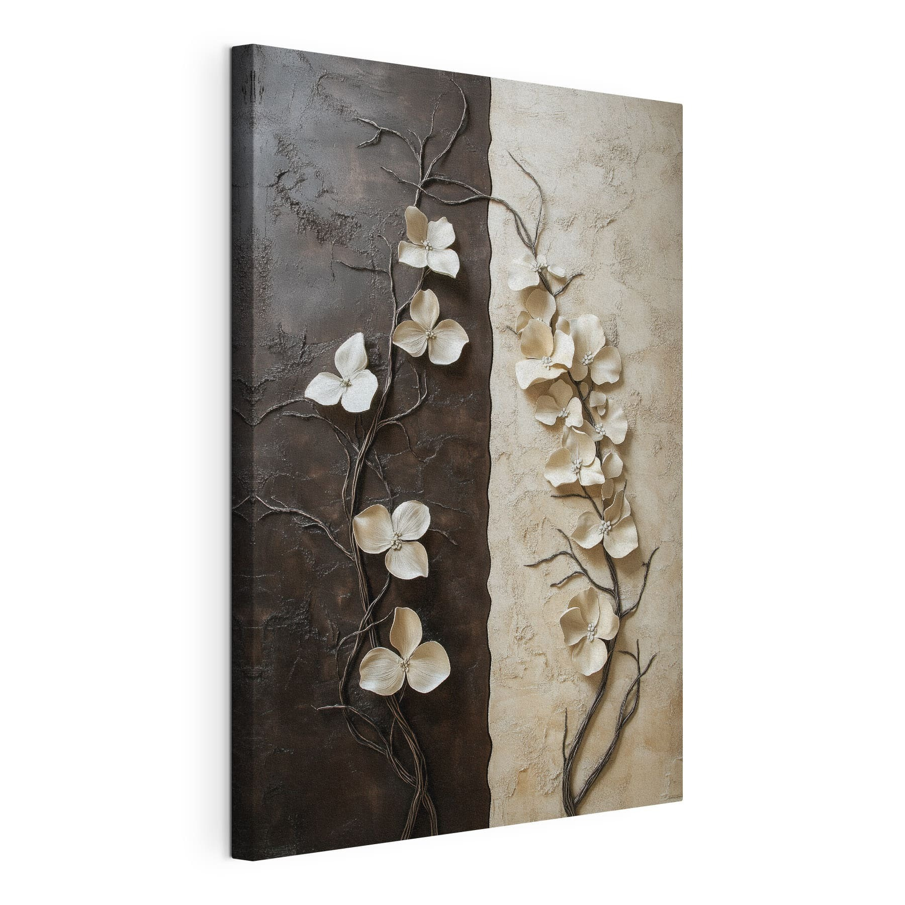 Gentle blooms on contrasting backgrounds