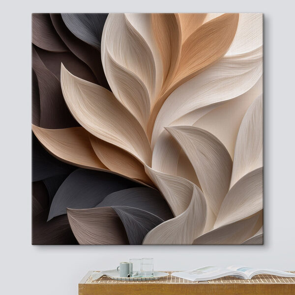 Flowing leaves in natural tones Flowing leaves in natural tones