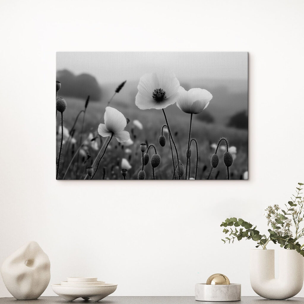 Delicate blooms in serene landscape Delicate blooms in serene landscape