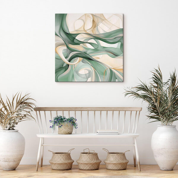 Green and white swirls Green and white swirls
