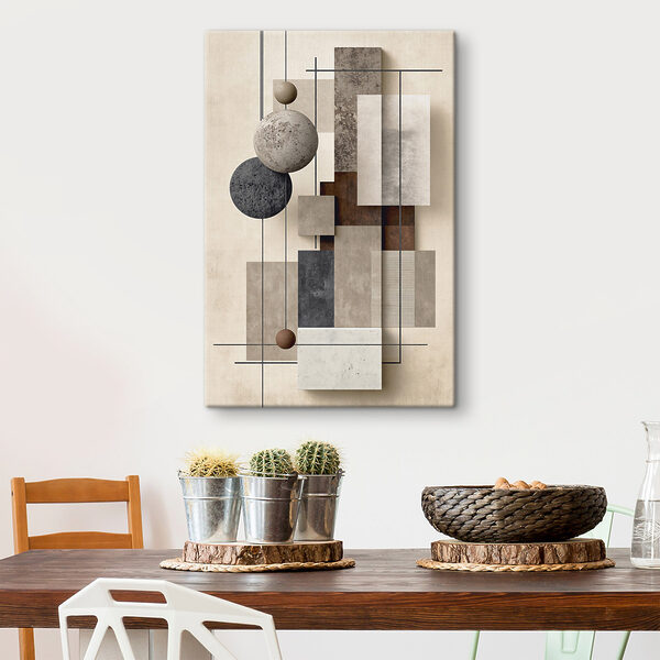 Quadri Decorazioni murali con diverse texture e cerchi (COD: s49703) Quadri Quadri Decorazioni murali con diverse texture e cerchi (COD: s49703)