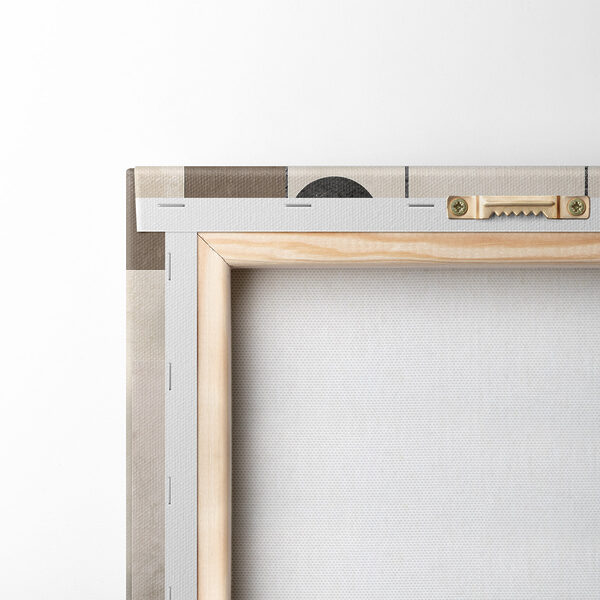 Wall art with geometric shapes and circles