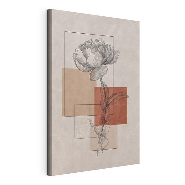 Quadri Fiore con una foglia e forme quadrate (COD: s49842) Quadri Quadri Fiore con una foglia e forme quadrate (COD: s49842)
