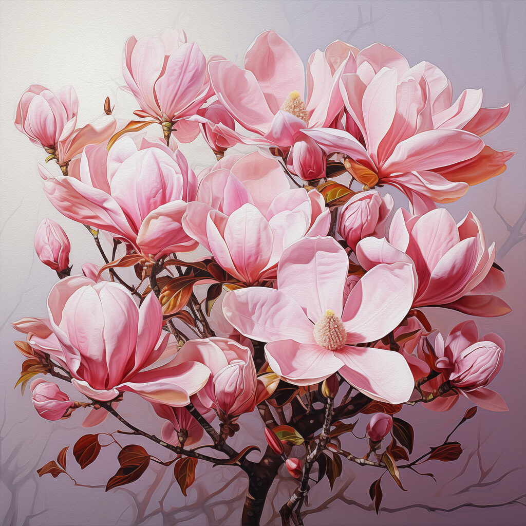 Delicate pink blooms in full glory