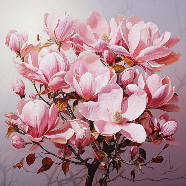 Delicate pink blooms in full glory