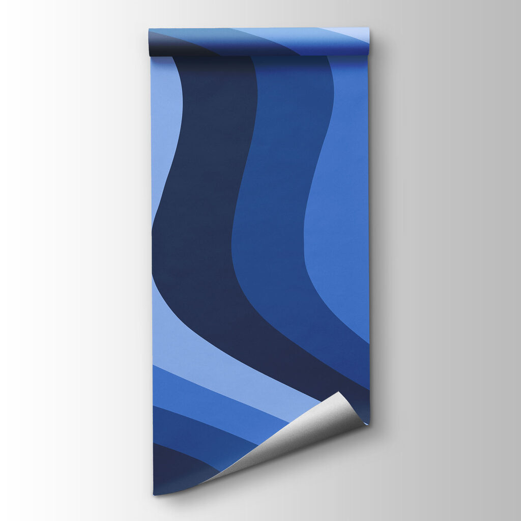 Blue and white wavy lines Blue and white wavy lines