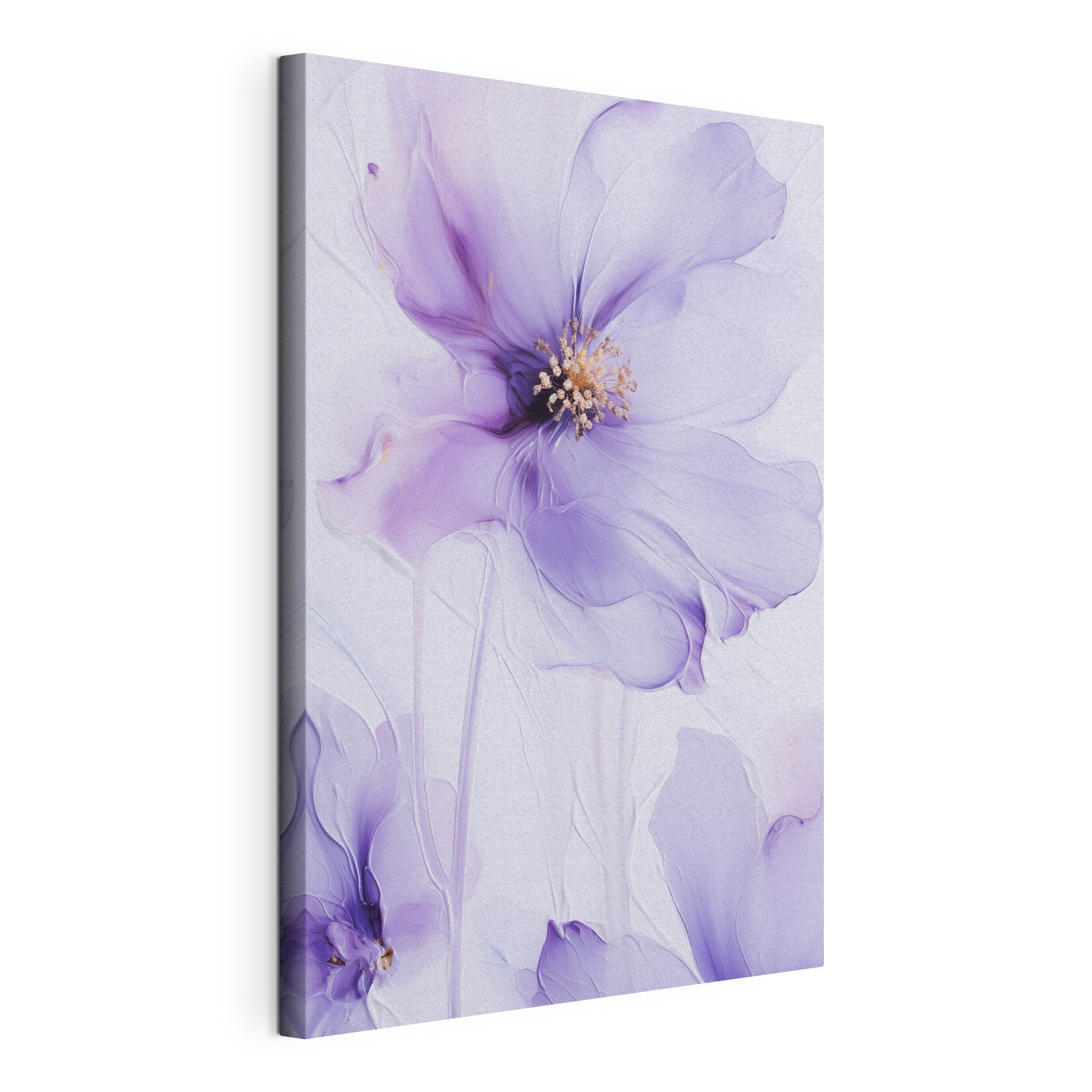 Delicate purple floral elegance unfolds Delicate purple floral elegance unfolds