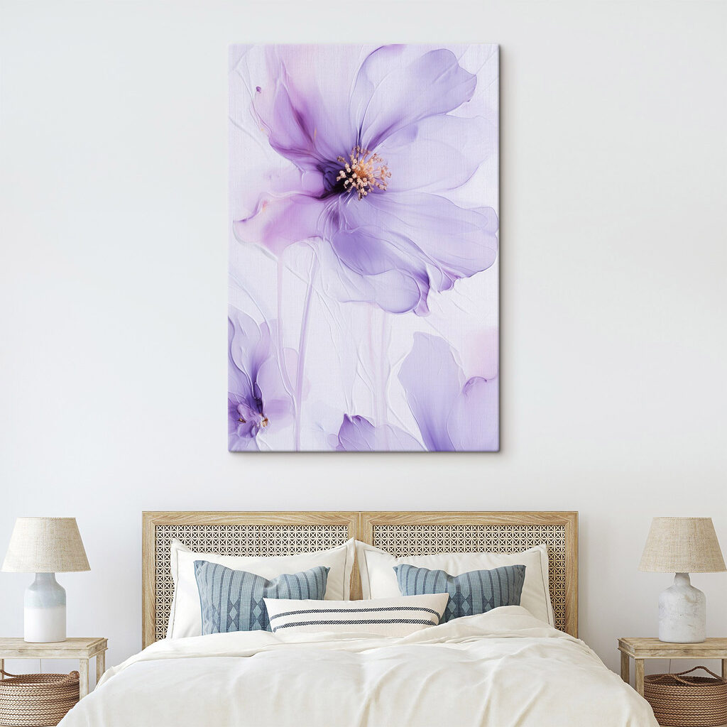 Delicate purple floral elegance unfolds Delicate purple floral elegance unfolds