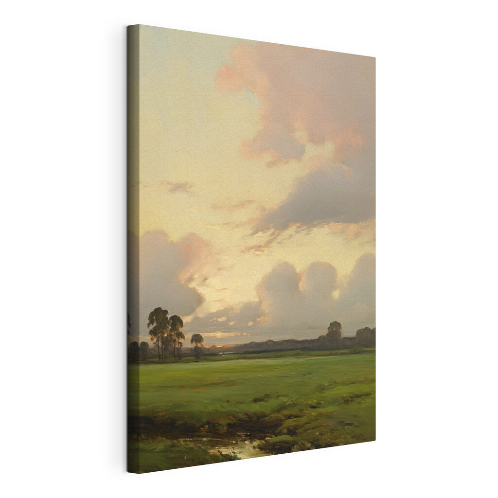 Landscape with trees and clouds Landscape with trees and clouds