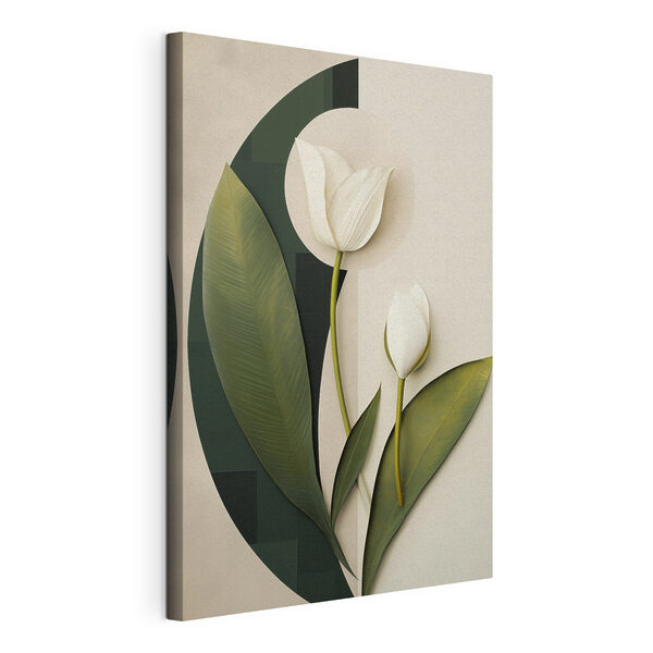 White flowers with green leaves White flowers with green leaves