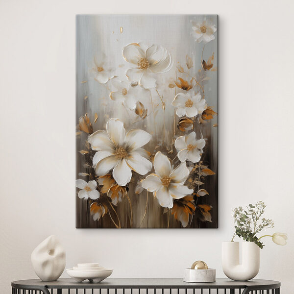 Painting of white flowers Painting of white flowers