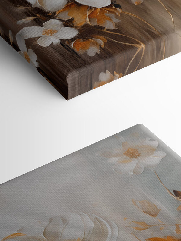 Painting of white flowers Painting of white flowers