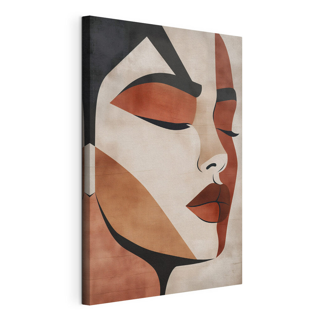Elegant portrait with abstract features