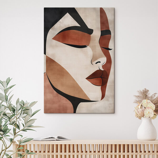 Elegant portrait with abstract features